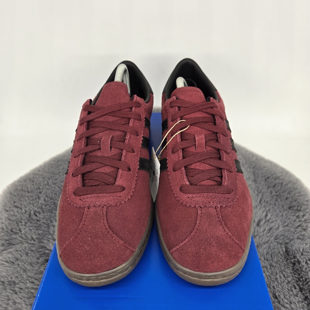 adidas Stadt Men's Suede Burgundy Shoes Size 11.5 New JQ9009 - Picture 2 of 8